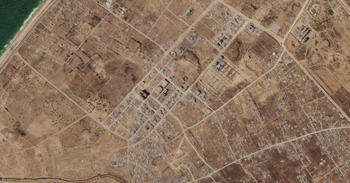The satellite image the extent of destruction in Gaza strip